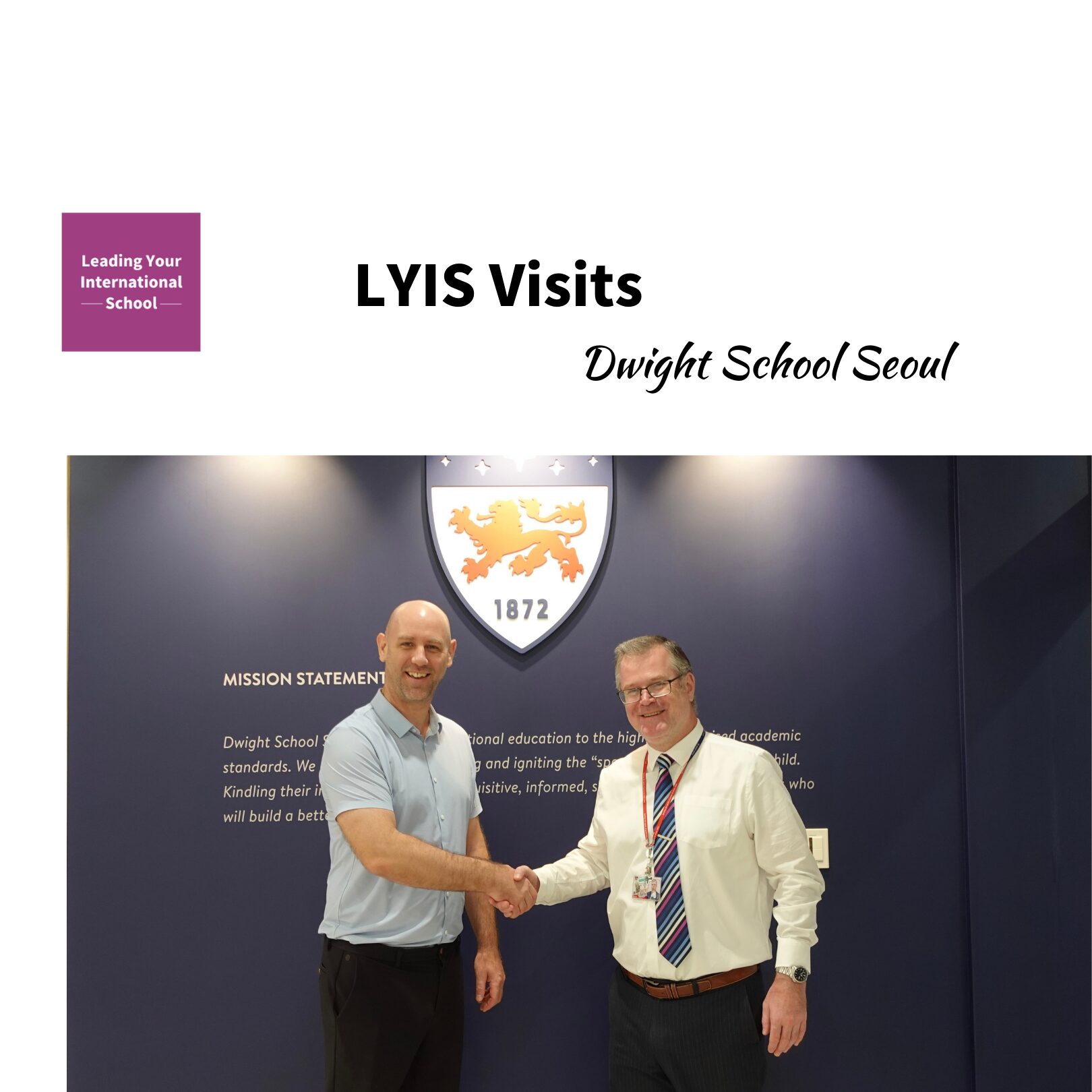 LYIS Visits Dwight School Seoul